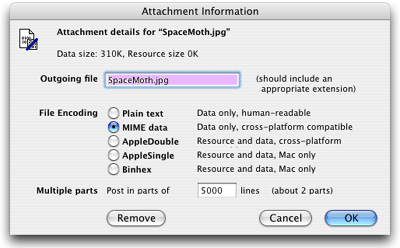 The attach dialog with MIME