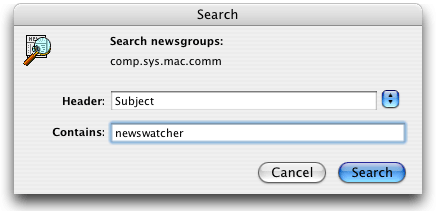 Search dialog